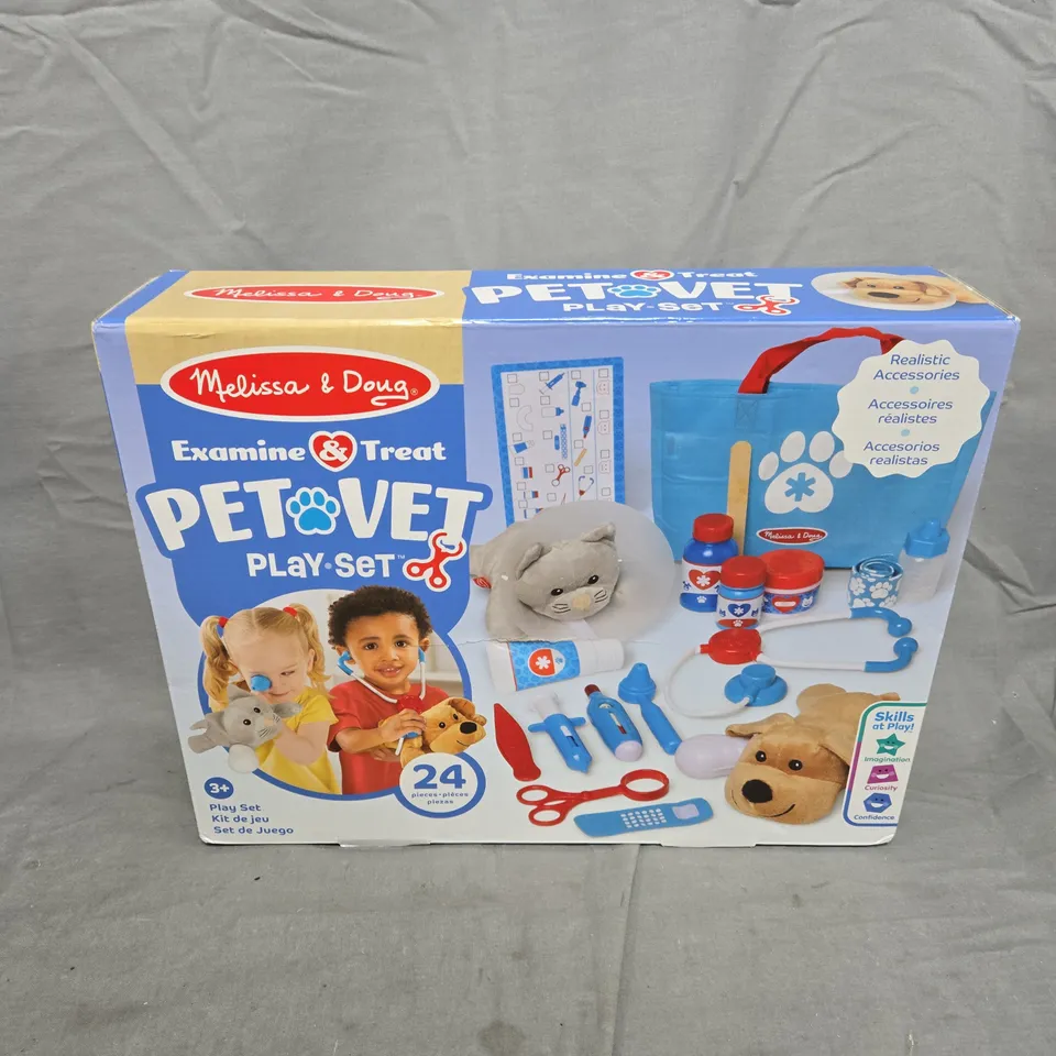 BOXED AND SEALED MELISSA & DOUG EXAMINE & TREAT PET VET PLAY SET