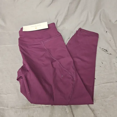 SWEATY BETTY POWER 7/8 WORKOUT LEGGINGS IN MIDNIGHT CHERRY PURPLE SIZE L