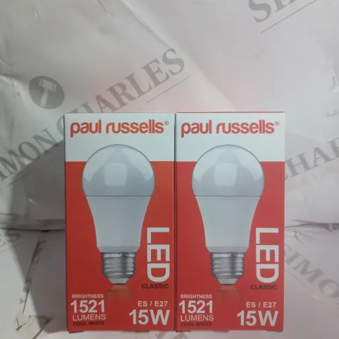 SET OF 2 PAUL RUSSELLS LED CLASSIC 1521 LUMENS