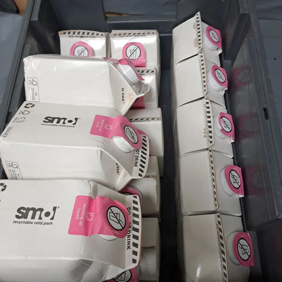 APPROXIMATELY 15 SMOL WASHING UP LIQUID REFILL CARTONS 500ML PER CARTON