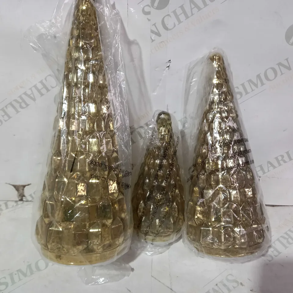 ALISON CORK SET OF MERCURY GLASS TREES