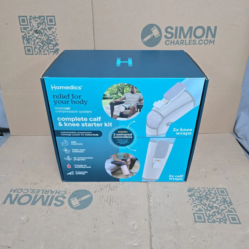 BOXED HOMEDICS MODULAR COMPRESSION SYSTEM COMPLETE CALF AND KNEE STARTER KIT