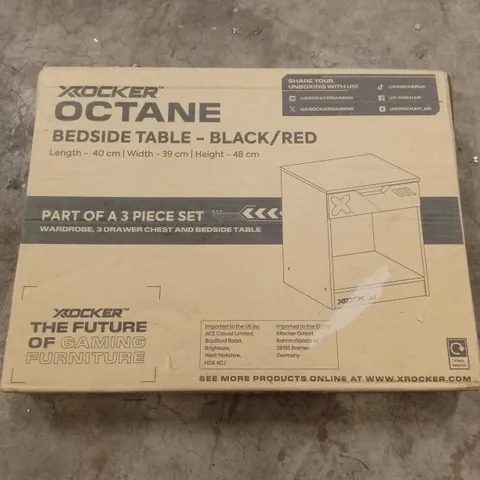 BOXED X ROCKER OCTANE BEDSIDE TABLE (1 BOX)