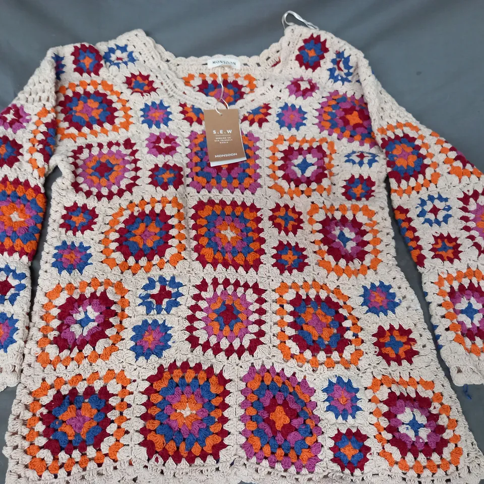 MONSOON KNIT JUMPER IN MULTICOLOUR SIZE S/M