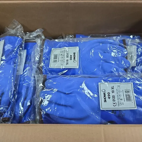 LARGE BOX OF MENS SAFETY WORK GLOVES 
