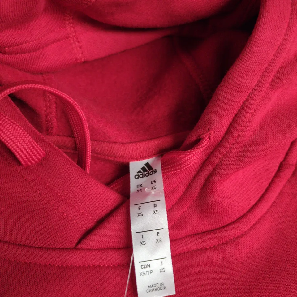 ADIDAS HOODIE – RED, UK XS (WOMEN’S) 