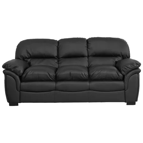 BOXED SARNO 3 SEATER SOFA - BLACK (1 BOX)