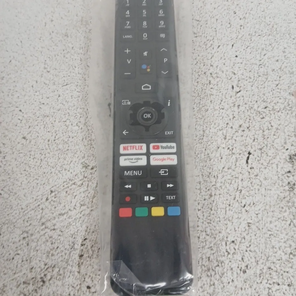 SMART TV REMOTE CONTROL – BLACK, SEALED IN PLASTIC (NETFLIX, YOUTUBE, PRIME VIDEO, GOOGLE PLAY)