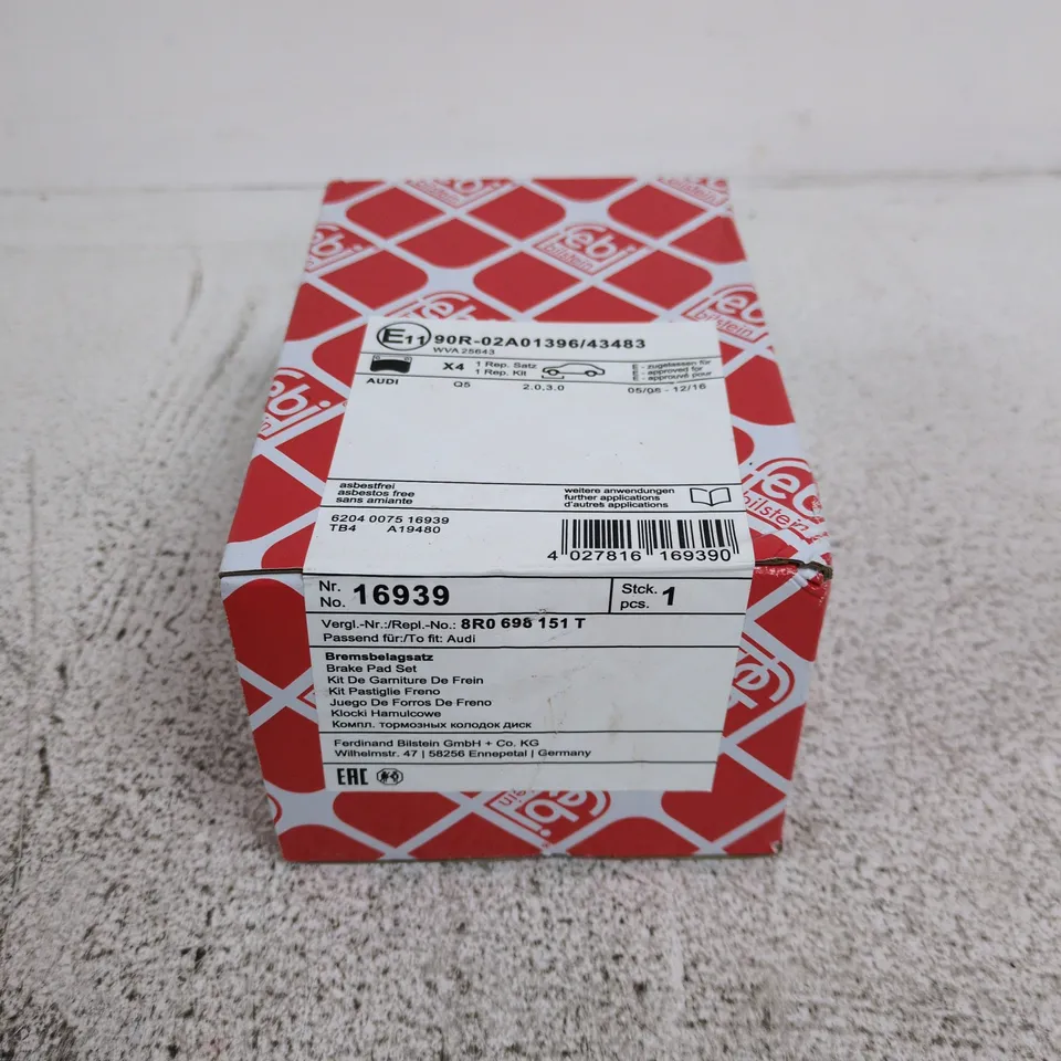 BOXED FEBI 16939 BRAKE PADS SET