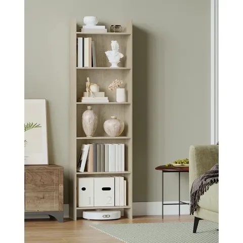 BOXED 7-TIER WOODEN BOOKCASE (1 BOX)