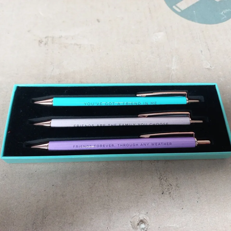 DELUXE PEN SET "FABULOUS FRIEND" SET OF 3 BOXED