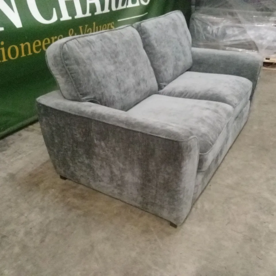 HARLOW 2 SEATER STANDARD BACK FABRIC SOFA - GREY RRP £599