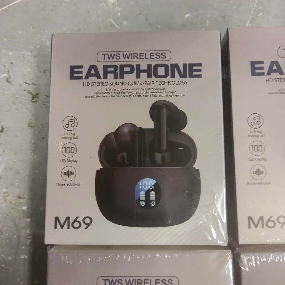 LOT OF 4 SEALED BOXES OF TWS WIRELESS EARPHONES