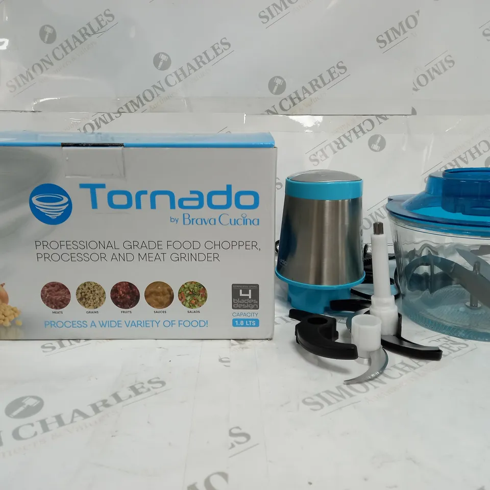 BOXED TORNADO BY BRAVA CUCINA PROFESSIONAL FOOD CHOPPER, PROCESSOR AND MEAT GRINDER