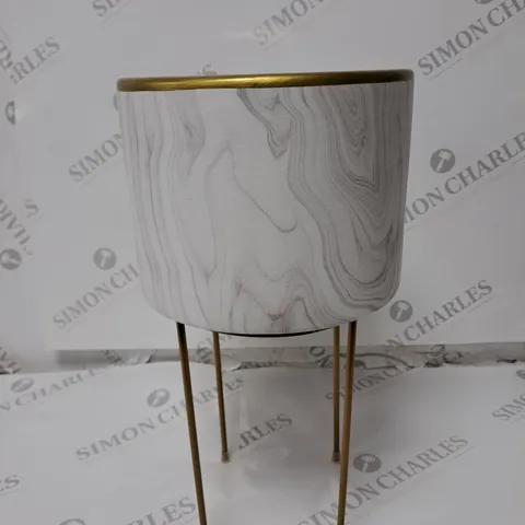 MARBLE EFFECT STANDING PLANTER