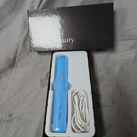 SIMPLY BEAUTY CORDLESS TRAVEL HAIR STRAIGHTENER – BLUE