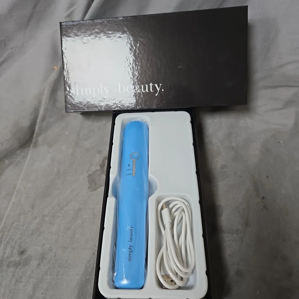 SIMPLY BEAUTY CORDLESS TRAVEL HAIR STRAIGHTENER – BLUE