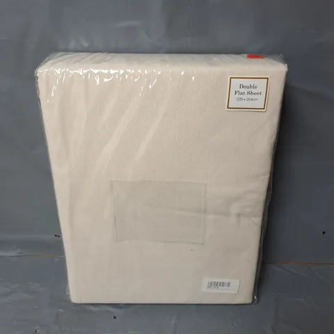 WINTER FLAN DOUBLE FLAT SHEET IN WHITE