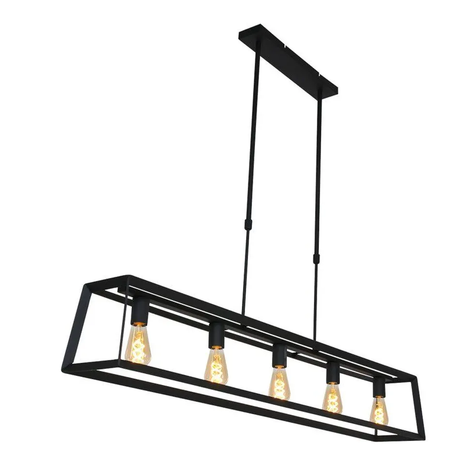BOXED WILLIE 5 LIGHT KITCHEN ISLAND LINEAR PENDANT FITTING