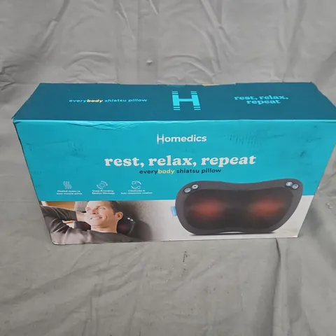 HOMEDICS REST, RELAX, REPEAT SHIATSU PILLOW – BOXED