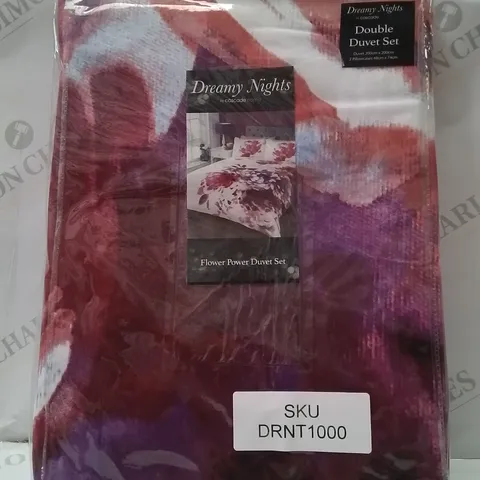 BRAND NEW DREAMS & DRAPES DOUBLE DUVET COVER SET WITH FLORAL DESIGN