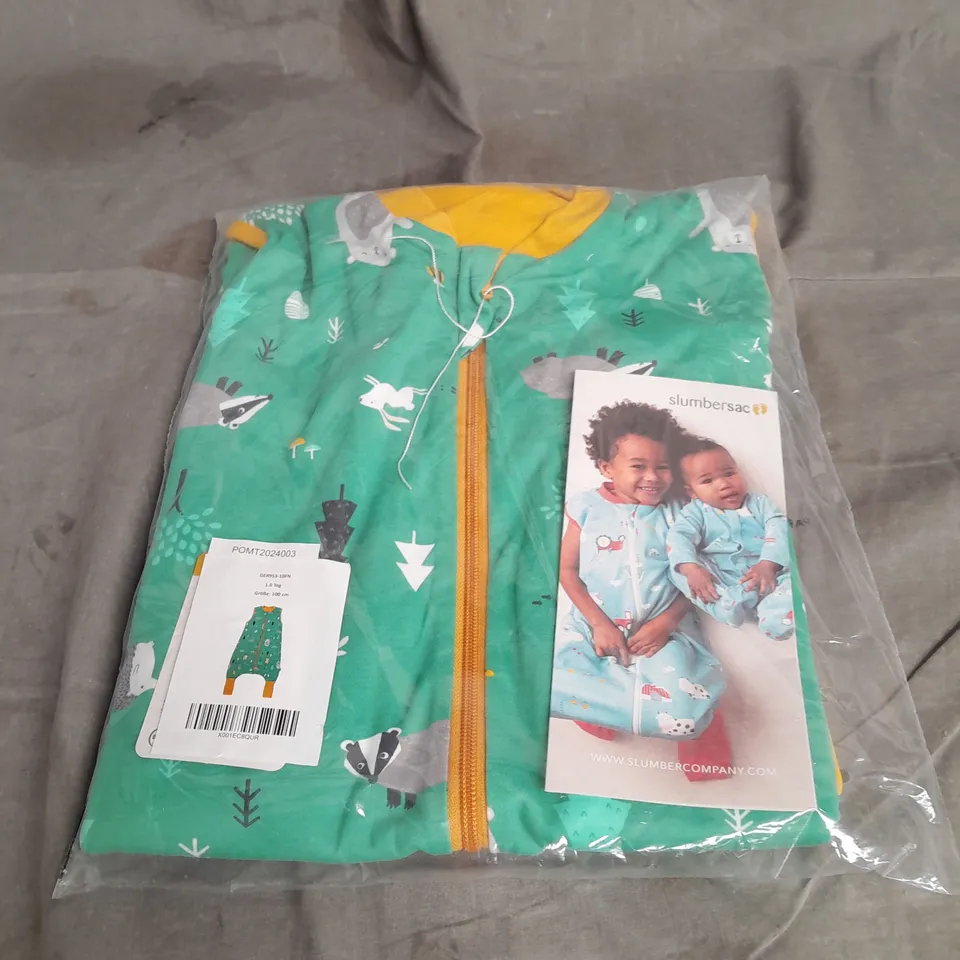 BAGGED SLUMBERSAC BABY SLEEPSUIT 1 TOG IN GREEN SIZE 3-4YRS