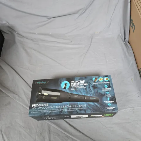 REVAMP PROGLOSS HOLLYWOOD WAVE CURL & ADVANCED SHINE CURLING WAND – BOXED