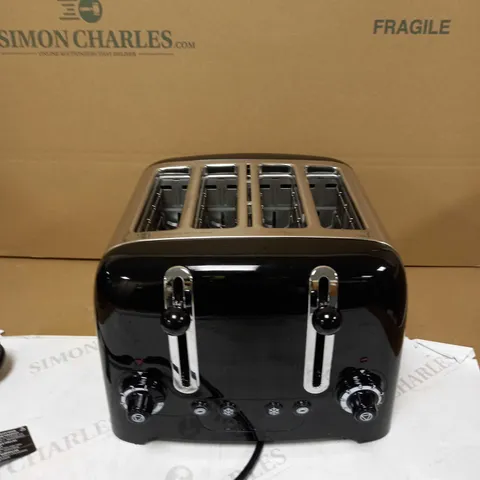 DUALIT 46205 4 SLOT LITE TOASTER IN BLACK FINISH
