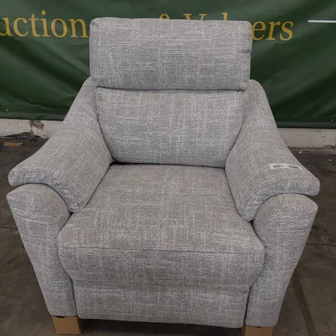 QUALITY BRITISH DESIGNER G PLAN HURST POWER RECLINING EASY CHAIR DALI CLOUD FABRIC 