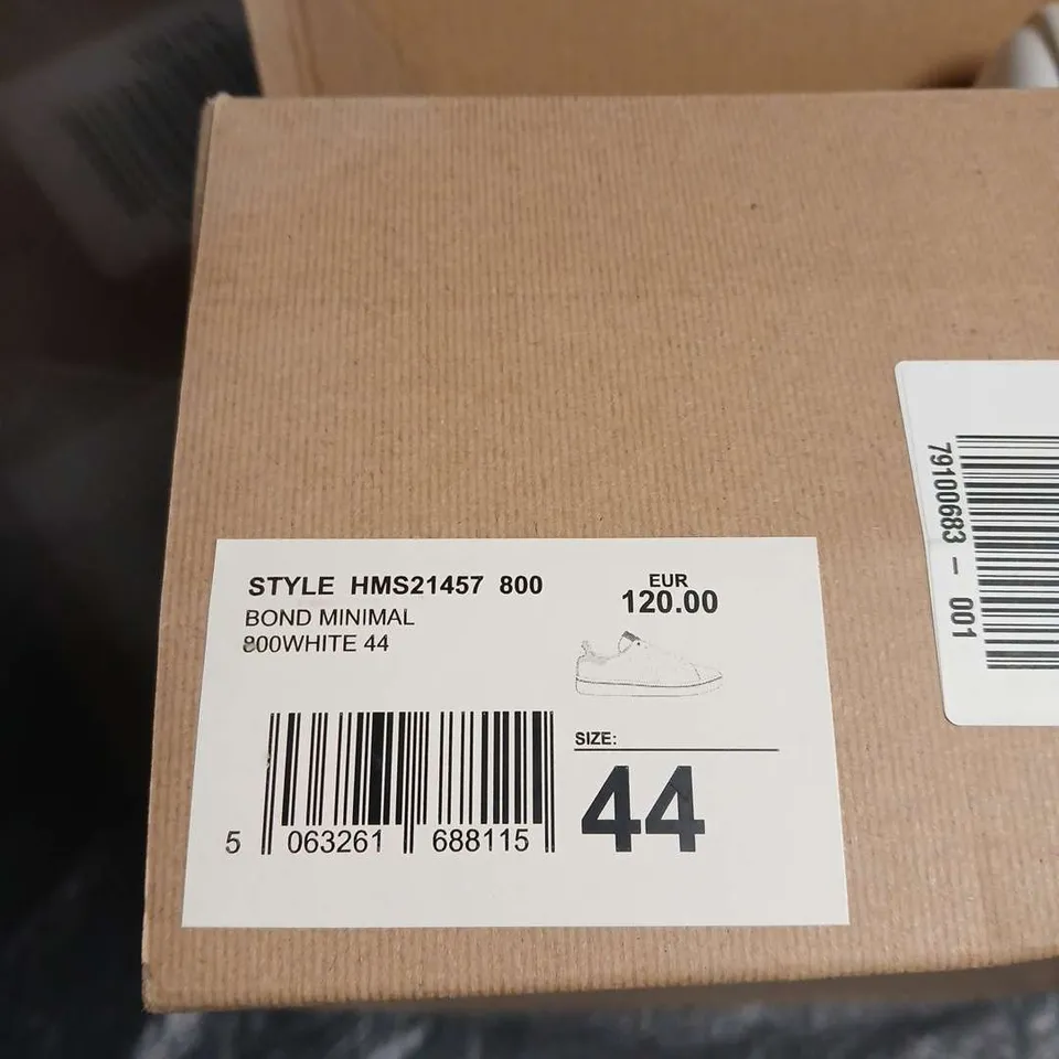 BOXED PAIR OF HACKETT SPORT BOND MINIMAL SNEAKERS – WHITE, UK 10 