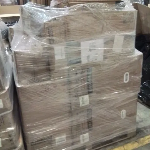 PALLET OF ASSORTED HOUSEHOLD GOODS AND PRODUCTS TO INCLUDE;CORNER BRACKET,END TABLE,STORAGE BOX