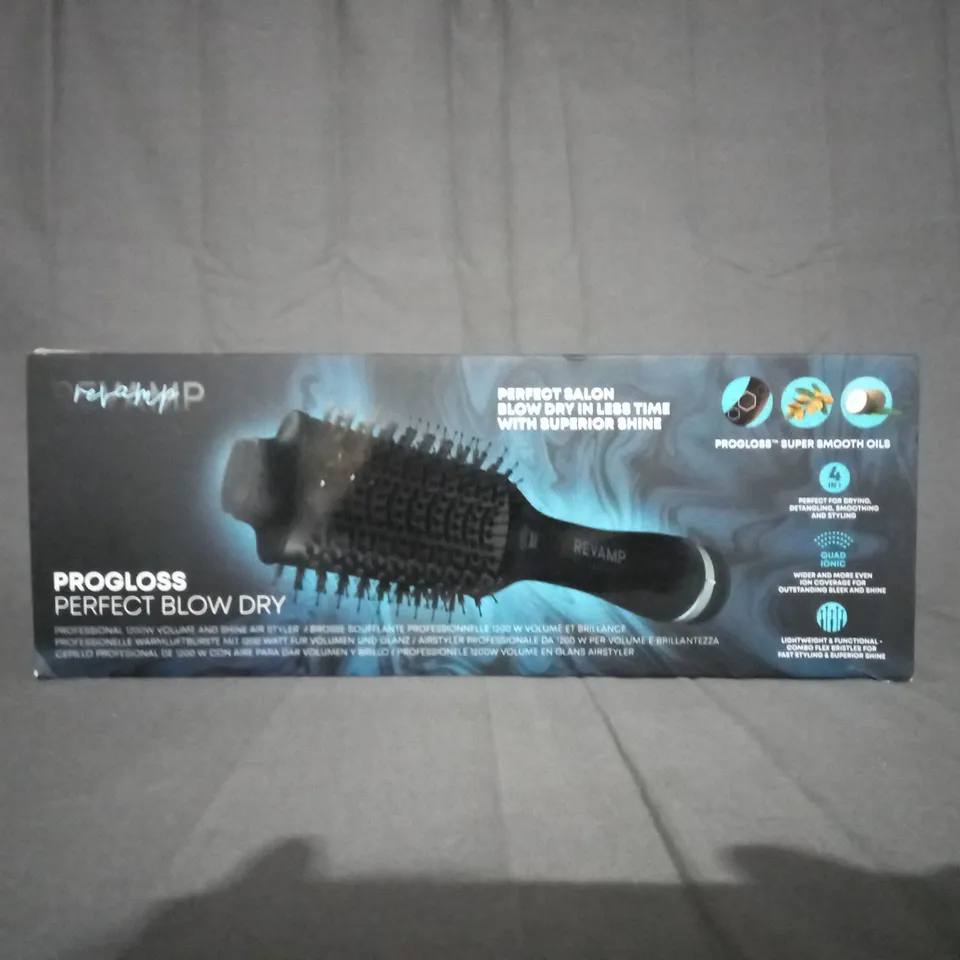 BOXED REVAMP PROGLOSS PERFECT BLOW DRY VOLUME & SHINE AIR STYLER