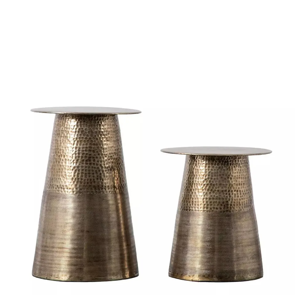 SET OF 2 JACQUES METAL SIDE TABLES