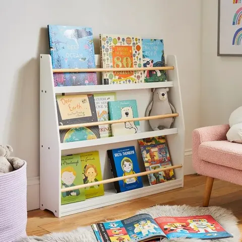 BOXED KIDS HARLEY BOOKCASE STORAGE SOLUTION - WHITE (1 BOX)