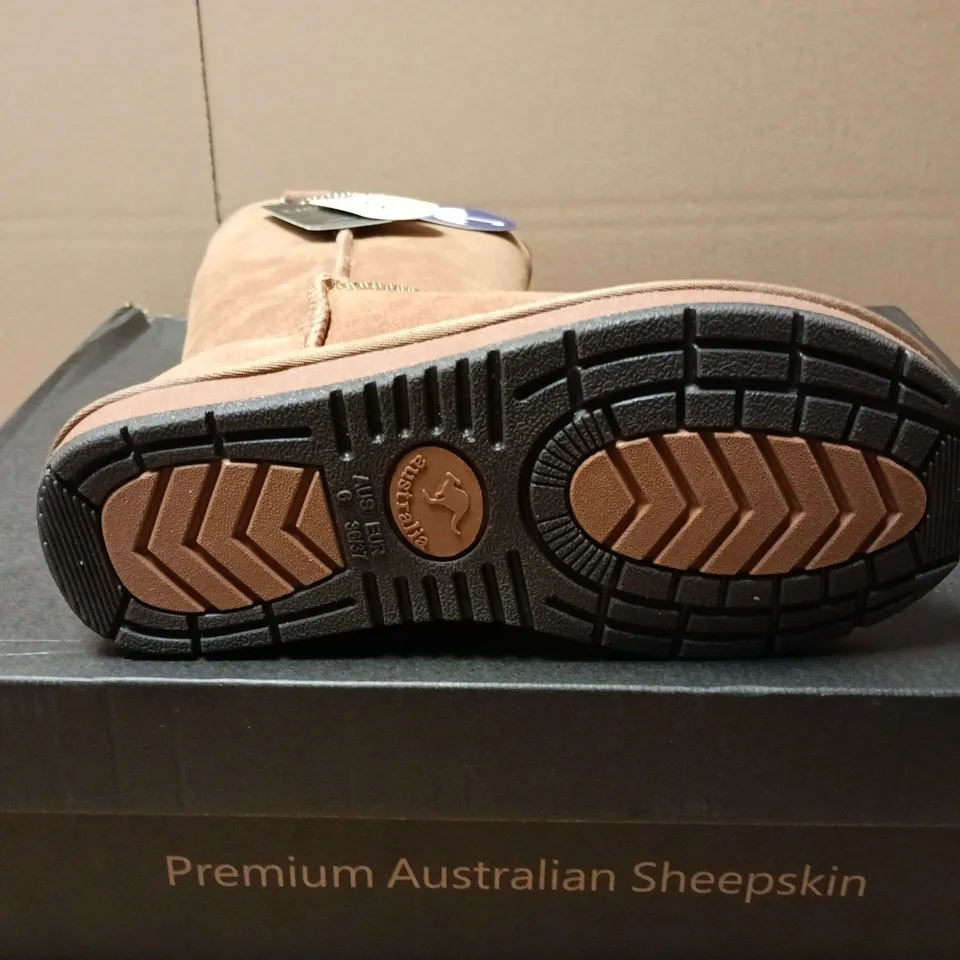 BOXED PAIR OF UGG TALL CLASSIC BOOTS IN TAN - EU 36/37