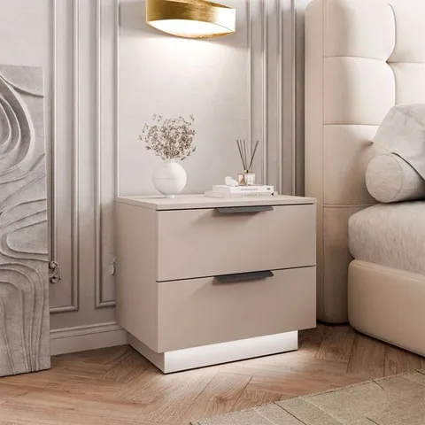 BOXED LINA III BEDSIDE TABLE - CASHMERE (1 BOX)