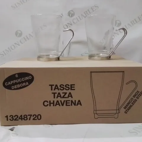 BOXED BORGONOVO TASSE TAZA CHAVENA APPROXIMATELY 6