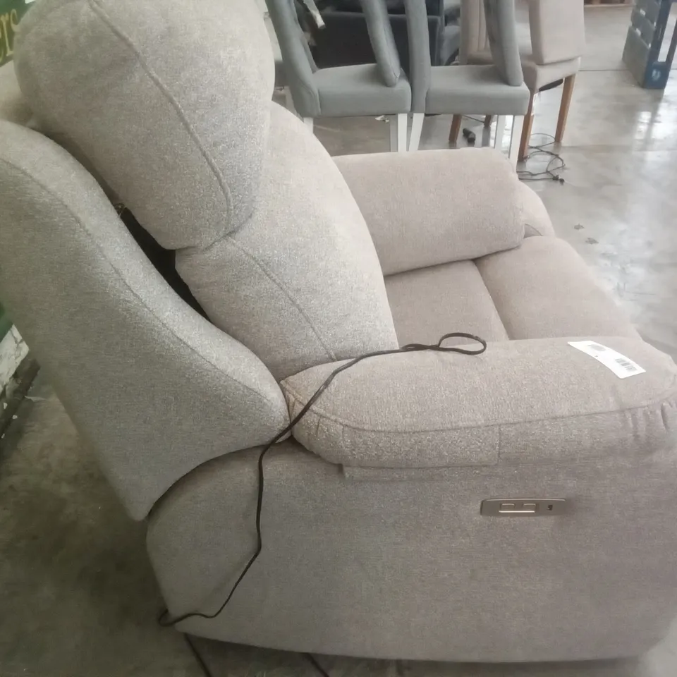 DESIGNER G PLAN MADE KINGSBURY ELECTRIC RECLINER CHAIR - GERONA CAMEL FABRIC 