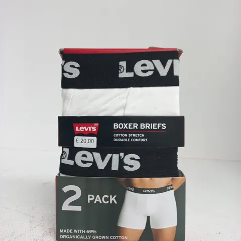 LEVI'S BOXER BRIEFS – 2 PACK, COTTON STRETCH - SIZE M