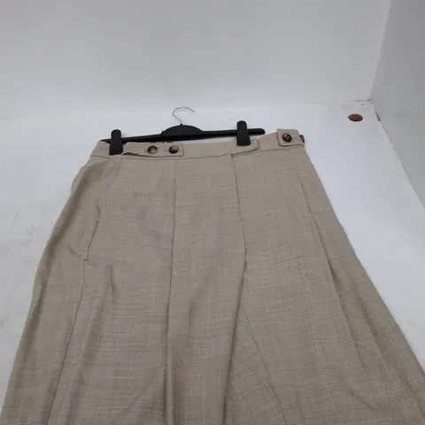 RIVER ISLAND WOMEN'S BEIGE LINEN-BLEND TROUSERS – UK 14 (EU 40, US 10)