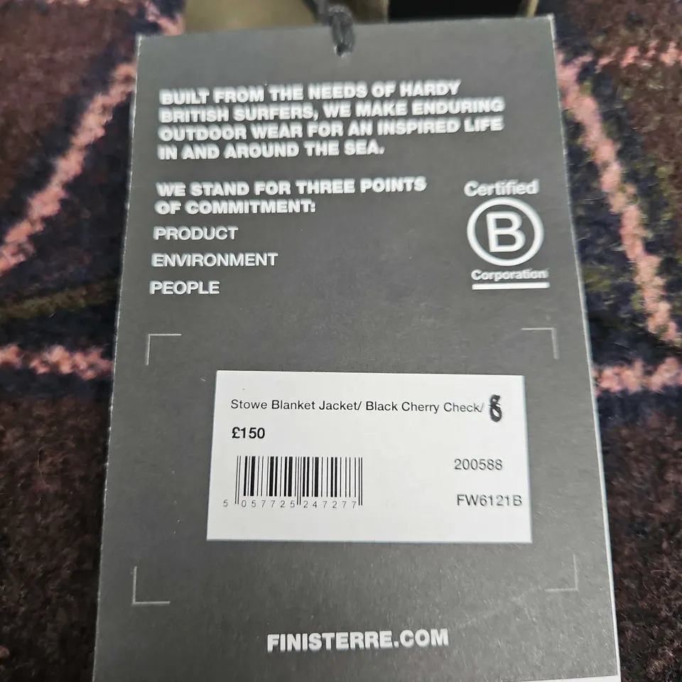 FINISTERRE STOWE BLANKET JACKET - SIZE 8