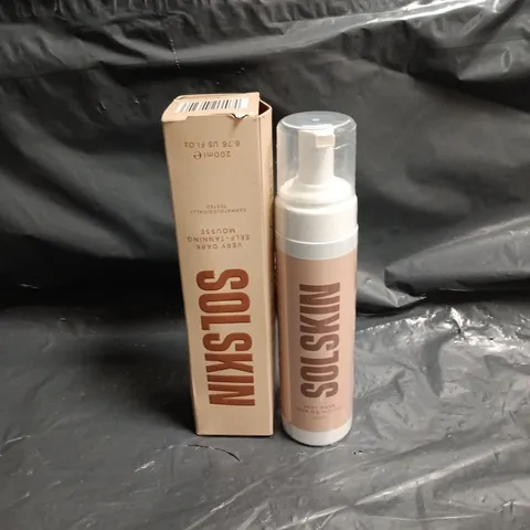 SOLSKIN VERY DARK SELF-TANNING MOUSSE – 200ML. BOX IS DAMAGED