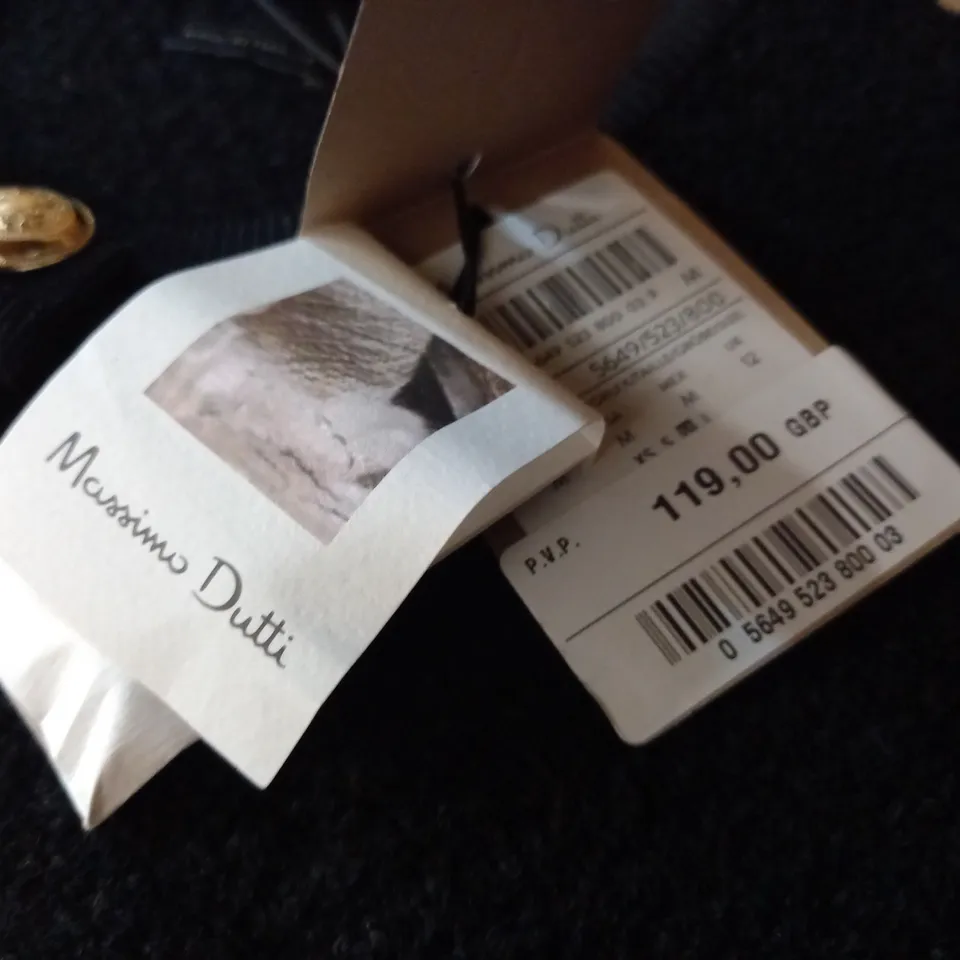 MASSIMO DUTTI BLACK CARDIGAN - UK 12