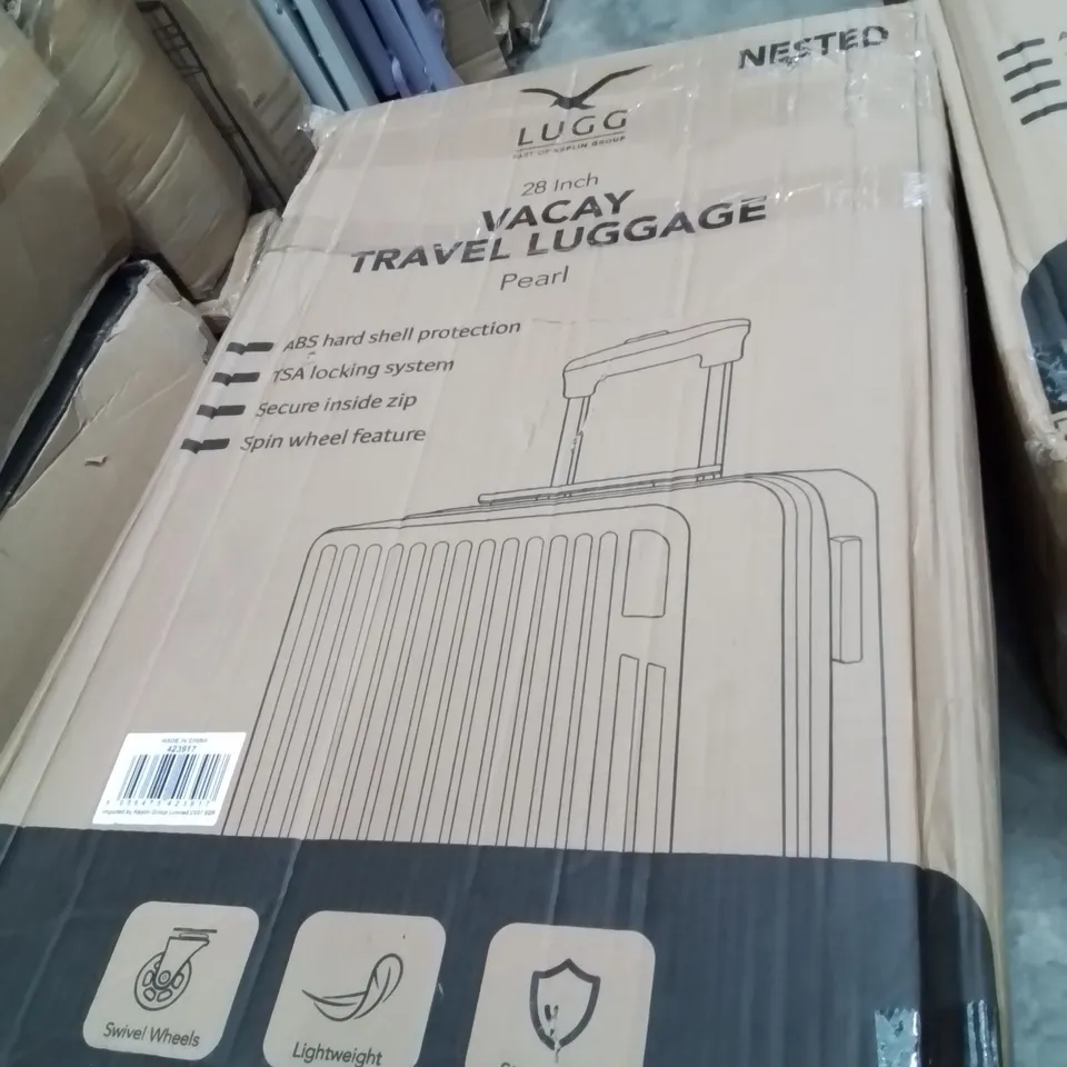 BOXED LUGG 28INCH VACAY TRAVEL LUGGAGE PEARL