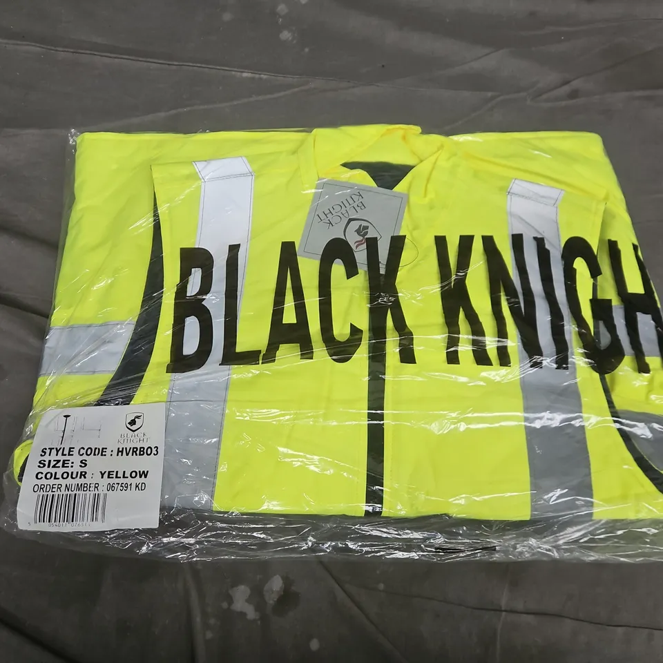 BAGGED BLACK KNIGHT HVRB03 HIGH VISIBILITY REVERSIBLE BODYWARMER IN YELLOW - SMALL