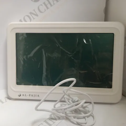 AL-FAJIA AUTOMATIC DIGITAL 8 AZAN PRAYER SOUNDS ISLAMIC WHITE CLOCK