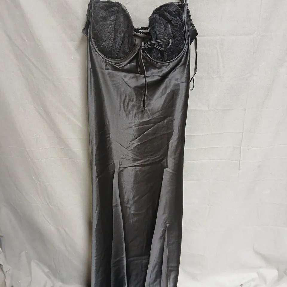 PRINCESS POLLY FADYEN BIAS CUT MAXI DRESS IN BLACK - UK 16
