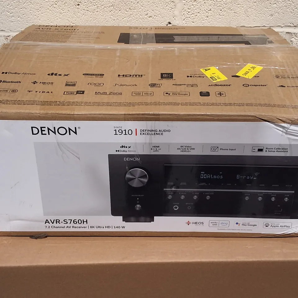 BOXED DENON 7.2 CHANNEL INTEGRATED NETWORK AV RECEIVER - AVR-S760H