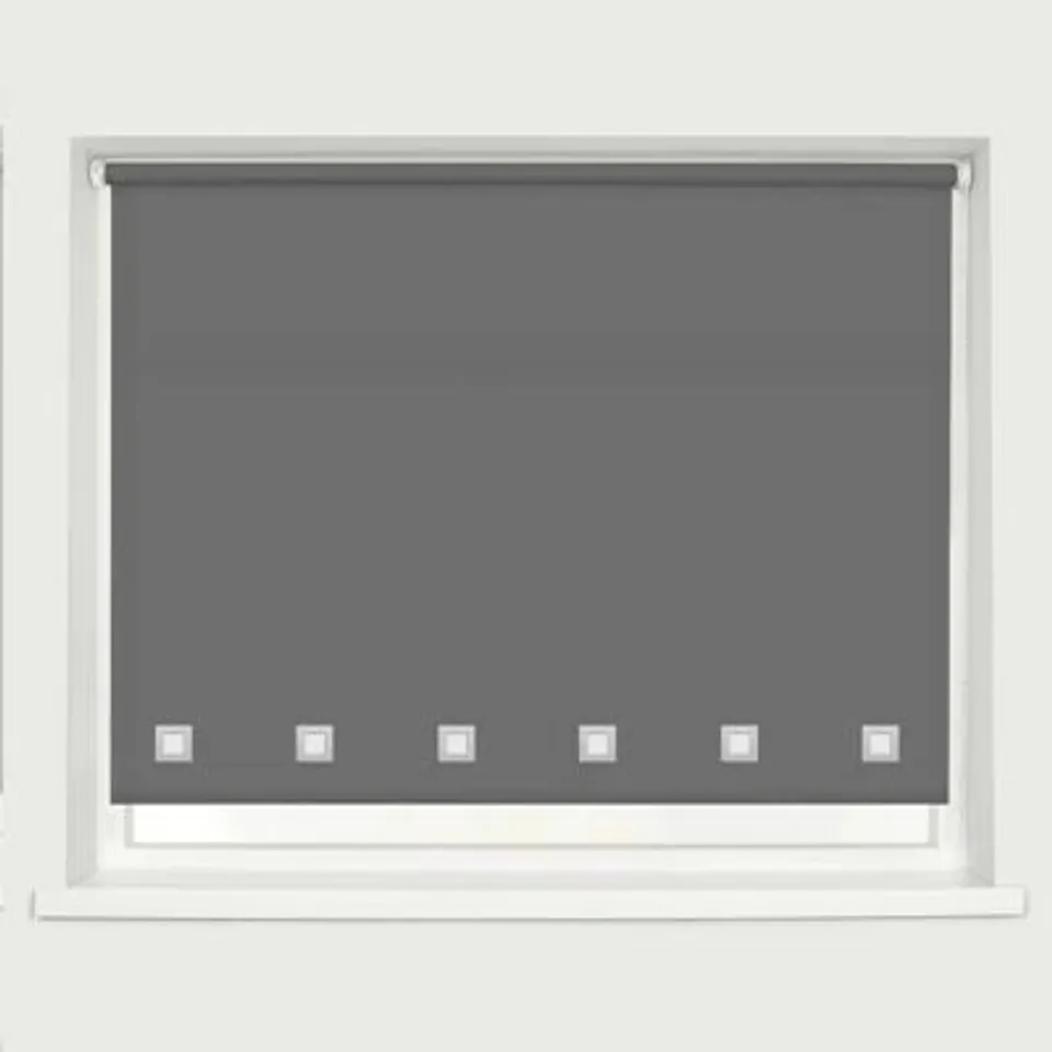BOXED SQUARE EYELET DAYLIGHT OUTDOOR SEMI-SHEER ROLLER BLIND 