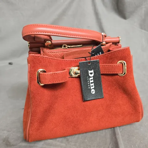 DUNE LONDON RED SUEDE HANDBAG 